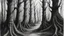 Placeholder: draw in pencil a scary forest