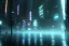 Placeholder: Night, Gotham city, dark, FOG, unsafe, rain, high level of detail, high definition, blue neon, blue lights, blender 3d