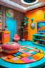 Placeholder: A play room embodying the essence of the 1980s