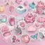 Placeholder: aesthetic girly stickers template