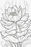 Placeholder: flowers coloring page for kids, lotus, cartoon style, thick outline, low details, no shading, no color