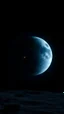 Placeholder: a view of the dark side of planet earth showing the lights in dark sky backgrounds, a view from the surface of the moon