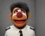 Placeholder: muppet head with body detective man, realistic photo, concept art, retro style, smooth, unreal engine 5, god lights, ray tracing, RTX, lumen lighting, ultra detail, volumetric lighting, 3d.