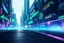 Placeholder: Cyberpunk street with holograms, 4k