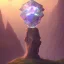 Placeholder: stylized resurection crystal altar for game concept art