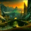 Placeholder: Epic Drawing of mordor scenery of The Hobbit estilo Van Gogh 4k