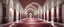 Placeholder: Hyper realistic detailed hallway inside White wall Mosque with maroon pillars & beautiful carpet at night