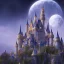 Placeholder: disney castle dark Magic on the moon, 8k, finely detailed, photo realistic