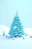 Placeholder: illustration of a 2-dimension Christmas tree surrounded by snow.