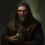 Placeholder: dnd style dark fantasy medieval herbalist. mugshot. oil painting.