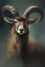 Placeholder: Digital Art of markhor Capra falconeri with long horns similar to screw drivers embodying the essence of nature in a , minimalist approach, influenced by Luis Miranda, Jeremy Mann, Jeffrey Catherine Jones, blends conceptual art with elements of painting and illustration, somber tones, fragmented souls, shadow play, diffuse textures, abstract forms, digital painting, high conceptuality, palette inspired by Jeffrey Catherine Jones, golden ratio composition, fine detail, cinematic lighting.