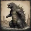 Placeholder: godzilla in the style of leonardo da vinci