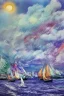 Placeholder: Rainbow in the darkening sky sunset sailing boats with snow-white sails seagulls on the shimmering water Jean-Baptiste Monge style surreal a masterpiece razor-sharp focus dynamic lighting watercolor and ink concept art extremely detailed psychedelic 8k beautiful high detail high definition colourful matte background Michelangelo Van Gogh colorful dramatic lighting fine art reflections whimsical National Geographic photography Alexander Archipenko Romantic Impressionism Fantasy illustration