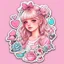 Placeholder: aesthetic girly stickers template