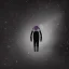 Placeholder: A minimal galaxy scene of with a dead astronaut, floating in space, black tone, featuring “lost in space” theme