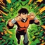 Placeholder: A digitally illustrated image of Ben 10, the famous cartoon character, in an action-packed scene with vibrant colors and dynamic poses to bring out his superpowers and adventurous spirit.energy and beauty of this moment.
