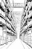 Placeholder: Industrial warehouses, line arts, manga style