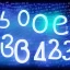 Placeholder: Random words letters, numbers and equations floating in the air at random rotations, location of arial font, white glow on a dark sky in a 3d environment and increasing in size the closer to the center