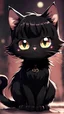 Placeholder: anime cute black cat