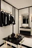 Placeholder: A luxurious company for fashion design with black furniture and black décor