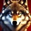 Placeholder: Wolf, red, orange, yellow, green, blue, purple, masterpiece, expert, 8K, hyperrealism, sharp focus, cinematic lighting