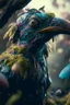 Placeholder: birdman portrait in fungus garden, hi detail, 4k, clear focus, depth of field, color correction, studio quality, backlight