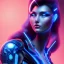 Placeholder: cyberblue, head, woman, portrai, tron