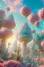 Placeholder: pink landsacape with multicolored crystals falling from the sky, full of details, smooth, bright sunshine，soft light atmosphere, light effect，vaporwave colorful, concept art, smooth, extremely sharp detail, finely tuned detail, ultra high definition, 8 k, unreal engine 5, ultra sharp focus