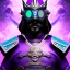 Placeholder: samurai purple masked villain in galaxy, teal and purple smoke, detailed, realistic, 4k