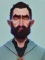 Placeholder: Portrait of a 30 year old strange wizard