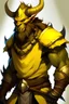 Placeholder: Make some pictures for a dnd 5e campaign character. He's a yellow dragonborn barbarian with a fur armor and with a good background He's good looking and make it in a nice fantasy style