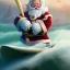 Placeholder: Santa surfing a big wave, surfboard, beach, character design by cory loftis, fenghua zhong, ryohei hase, ismail inceoglu and ruan jia. unreal engine 5, artistic lighting, highly detailed, photorealistic, fantasy