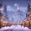 Placeholder: Christmas village, magical, enchanting, wreaths, snow-covered streets, colorful buildings, sparkling, charming, detailed, glittery, shiny, twinkling lights, festive, ornate, traditional, whimsical, Christmastide, highly detailed, hyperrealistic, illustration, Unreal Engine 5,8K