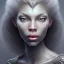 Placeholder: albino michaela coel blonde statuesque woman, narrow nose icelandic, big lips by gerald brom luis royo