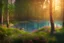 Placeholder: lake beach, forest, mounth, summer sunshine