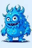 Placeholder: rare monster, blue, cartoon style