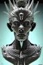 Placeholder: Silver alien, head, wicked, black eyes, blood, 8k, finely detailed, photo realistic, Anunnaki black male African Egyptian alien, cracks in the voodoo head, wicked,Asian turquoise eyes, crown, Elephant, 8k, finely detailed, photo realistic, tiger turquoise skull head gold dragon space alien sun skeleton gold gorilla silver crown silver eyes