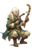 Placeholder: teenage blonde bard dwarf with silver flute dnd