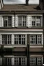 Placeholder: sebuah rumah yang kuno seperti bangunan belanda yang sudah tua terlihat penampakan putih di jendela rumah tersebut