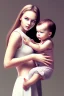 Placeholder: woman holding child, cute, beautiful