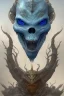 Placeholder: blue alien, cracks in the head, evil, Asian eyes, weapons, blood, 8k, finely detailed, photo realistic, Boris Vallejo style turquoise skull head gold dragon space alien moon skeleton Viking helmet Black background