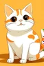 Placeholder: Cartoon orange white cat