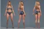 Placeholder: Female character full anatomy Proportions of the character the head-to-body ratio . Front, Side, and Back Views: Provide multiple views of the character, including front, side, and back mode sheet .stylized animation character 8k Art station.toonish