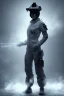 Placeholder: All Black female british soldier, ghost, wearing high tech mask, white smoke, dark, rage, sorrow, high definition, ultra 8 k, volumetric lighting, blue fire, fog