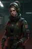 Placeholder: Cyberpunk military nurse