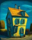 Placeholder: Van Gogh Style, small house with oriel window, village, cinematic angle