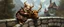 Placeholder: postcard, a blonde fluffy gnome quickling kobold gremlin that looks like the opposite of a vampire in bunad leaning on an elk, holding his horns, all on a stone bridge, in the style of master painter