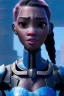 Placeholder: portrait,beautiful african robot, post-apocalyptic in a cyberpunk city, realistic, intriacte detail, sci-fi fantasy style, volumetric lighting, particales,highly detailed,cinamatic, deep