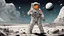 Placeholder: comic style, Moon landing