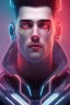 Placeholder: cyberpunk, head, men, portrai, tron